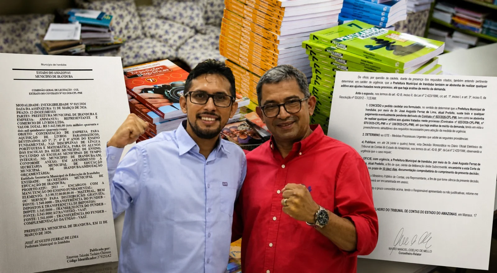 Contrato de livros inclui escolas de tempo integral em Iranduba