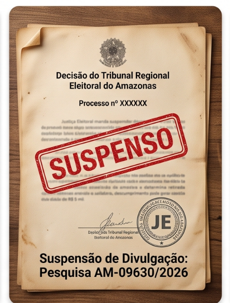 Pesquisa eleitoral tem divulgação suspensa no Amazonas
